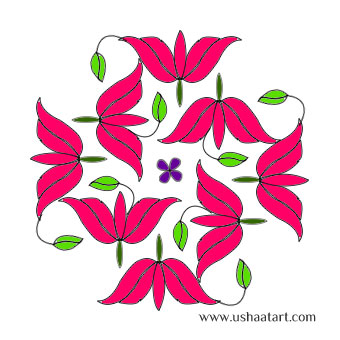 flower-Kolam7Color