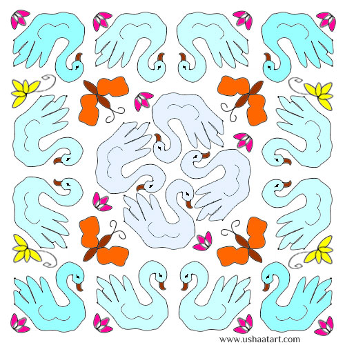 Birds Kolam 8