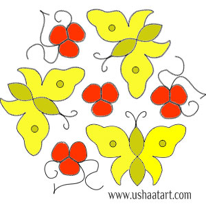 Butterfly Kolam 1