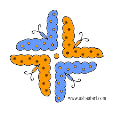 Butterfly Kolam 3