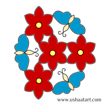 Butterfly Kolam 4