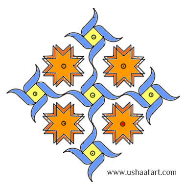Flower kolam 33