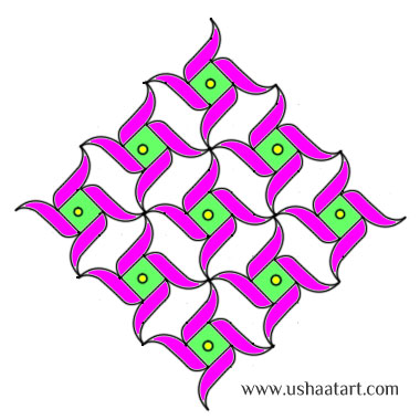 Flower kolam 34