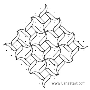 Flower kolam 34