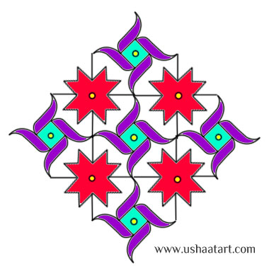 Flower kolam 35