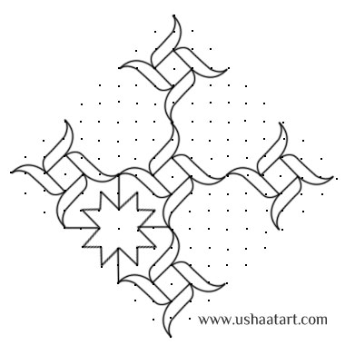 Flower kolam 35