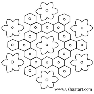 Flower Kolam 36