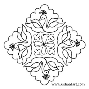 Peacock Kolam 4 