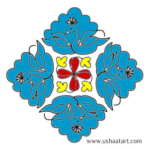 Peacock Kolam 4 