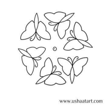 Butterfly Kolam 5