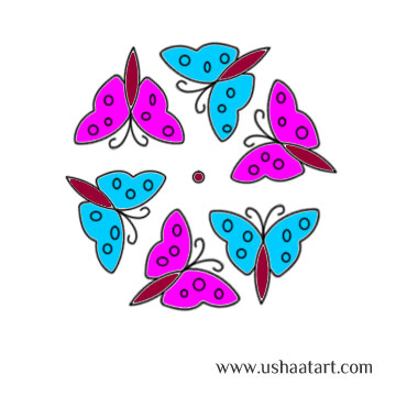 Butterfly Kolam 5