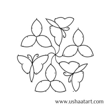 Butterfly Kolam 6