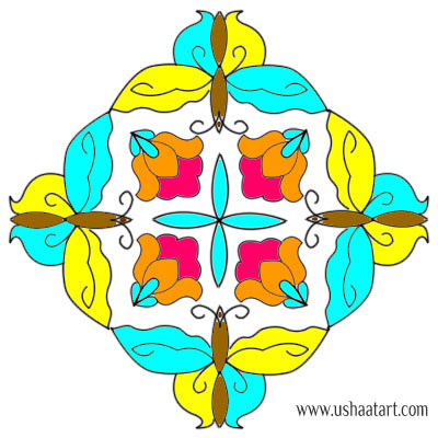 Butterfly Kolam 7