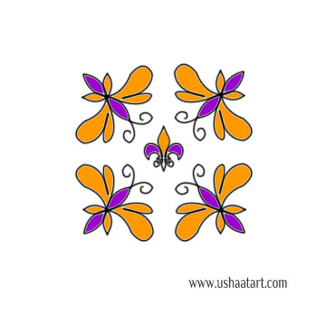 Butterfly Kolam 8