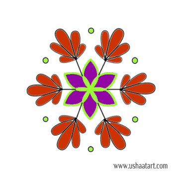 Flower Kolam 55