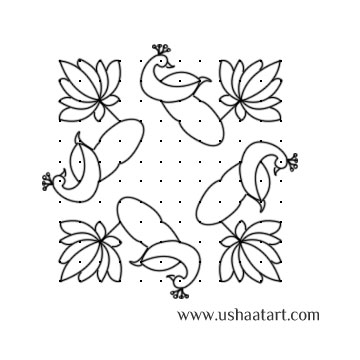 Peacock Kolam 5