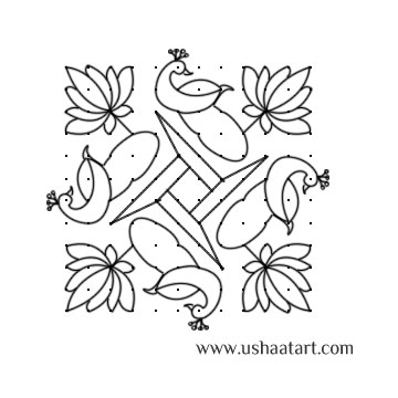 Peacock Kolam 5