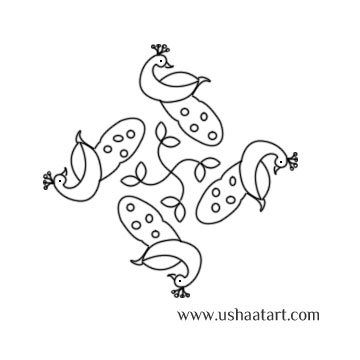 Peacock Kolam 6