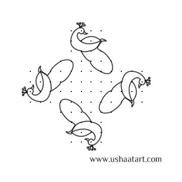 Peacock Kolam 6
