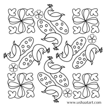 Peacock Kolam 7