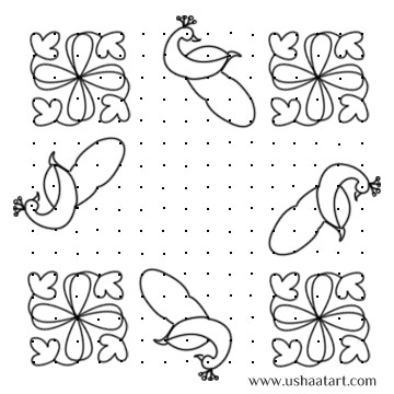 Peacock Kolam 7