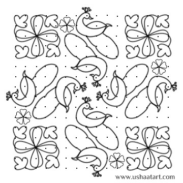 Peacock Kolam 7