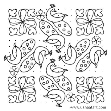 Peacock Kolam 7