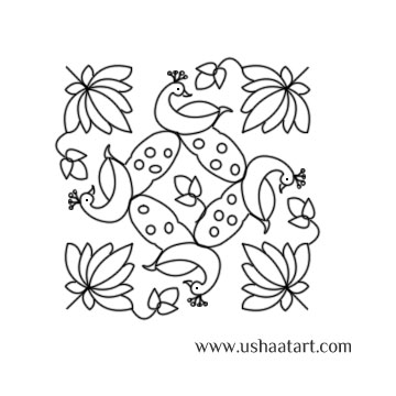 Peacock Kolam 8