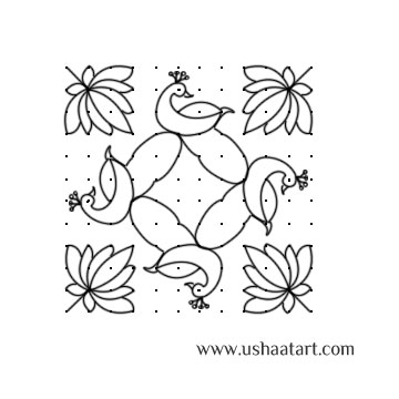 Peacock Kolam 8
