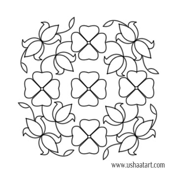Flower Kolam 64