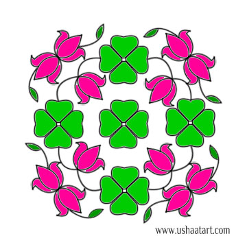 Flower Kolam 64