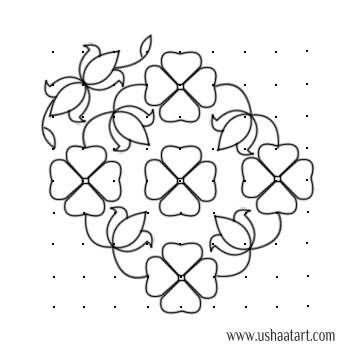 Flower Kolam 64