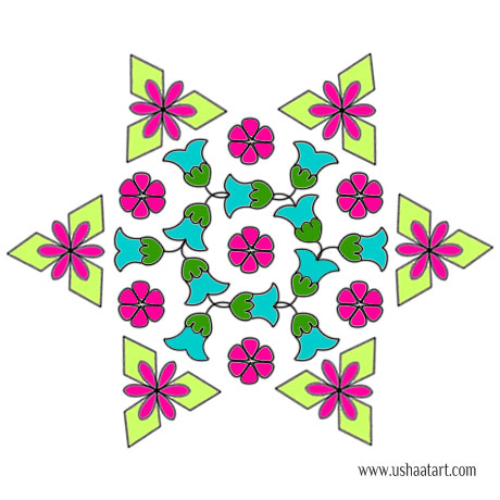 Flower Kolam 68