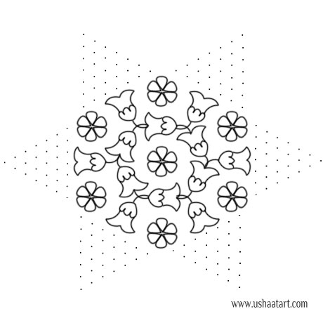 Flower Kolam 68