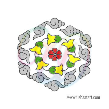 Flower Kolam 72