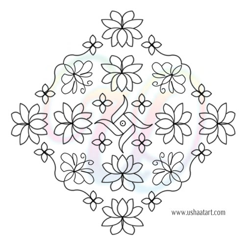 Flower Kolam 75