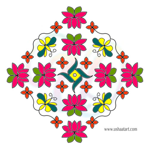 Flower Kolam 75