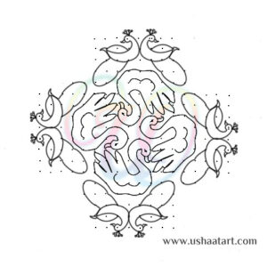 Peacock Kolam 12