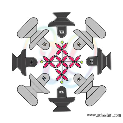 Shiva Lingam Kolam 2