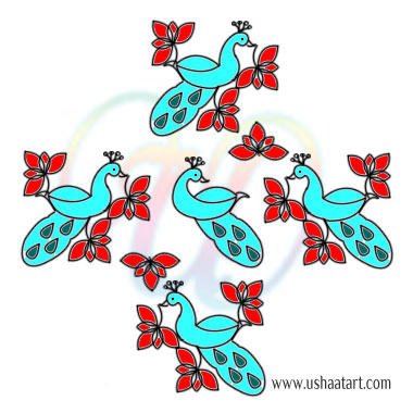Peacock Kolam 17