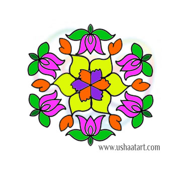 Flower-Kolam93Color
