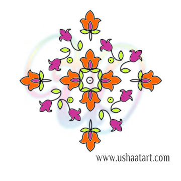 Flower Kolam 96