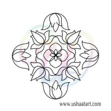 Flower Kolam 103