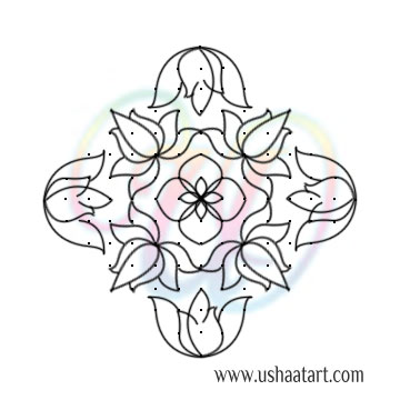 Flower Kolam 103