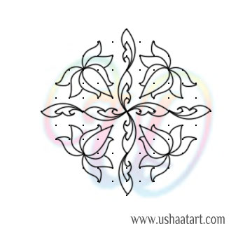 Flower Kolam 100