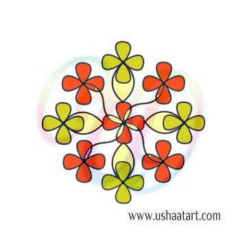 Flower Kolam 107