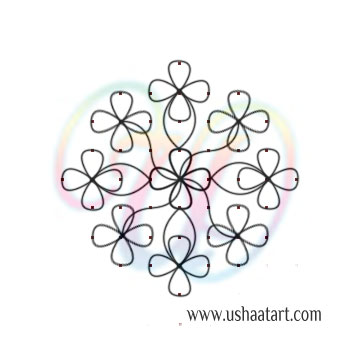Flower Kolam 107